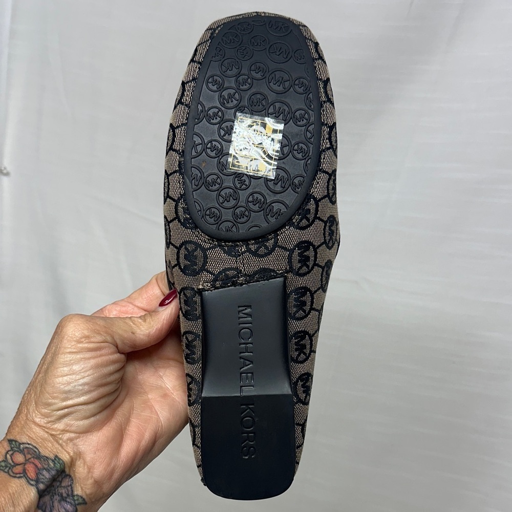Michael Kors Black and Tan Patterned Loafers - Picture 7 of 12